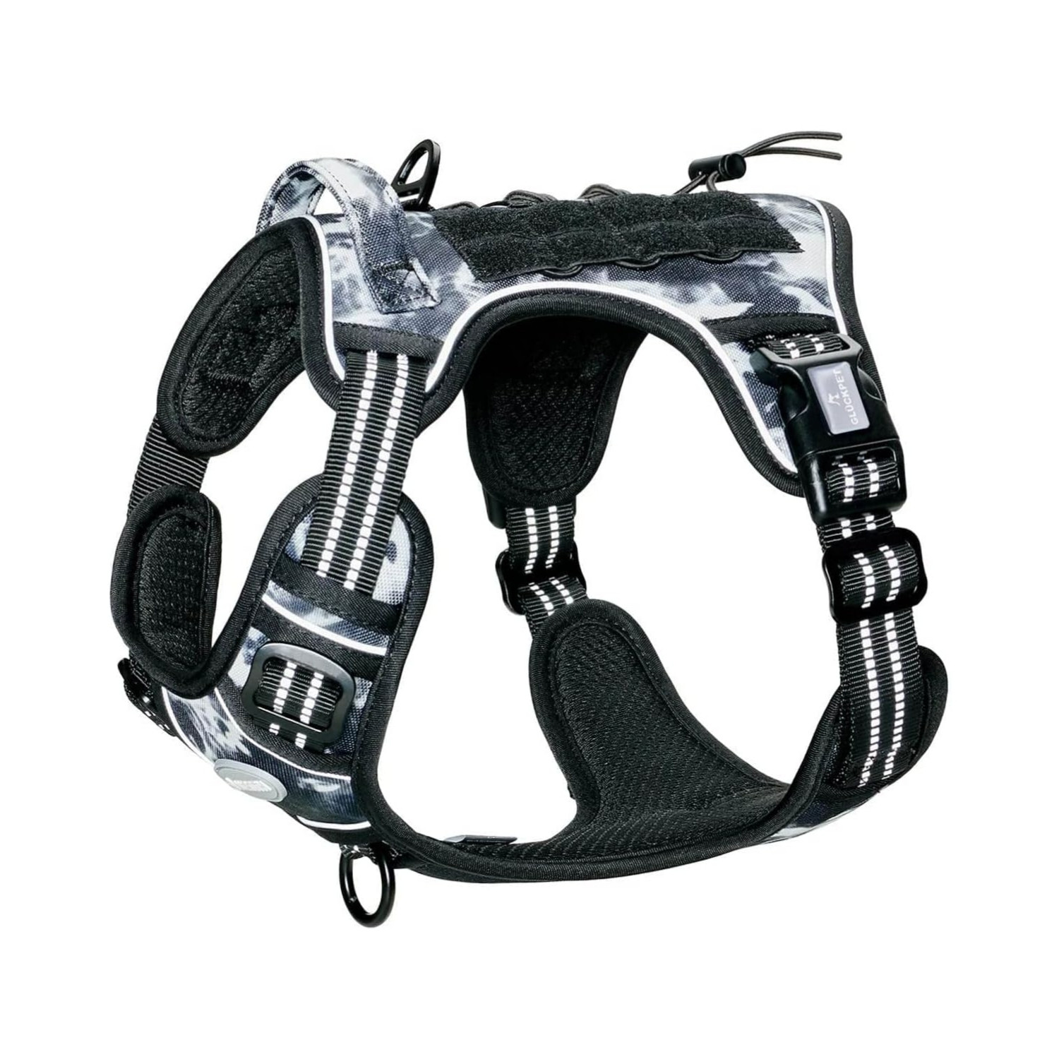 Arnés Táctico para Perros Medianos y Grandes Antitirones Reflectante Uso Profesional Talla L Glückpet Arneses para Perros 1